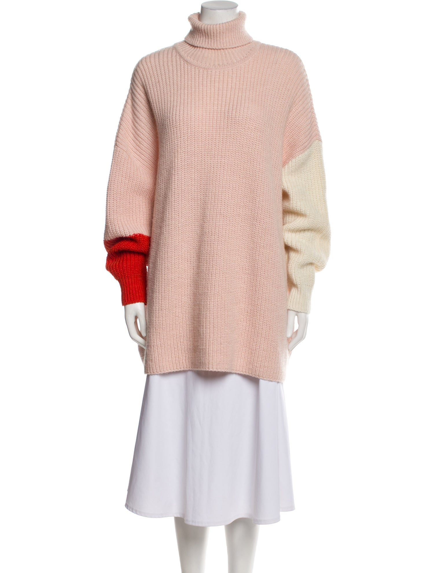 Valentine Witmeur Lab Colorblock Pattern Turtleneck Sweater