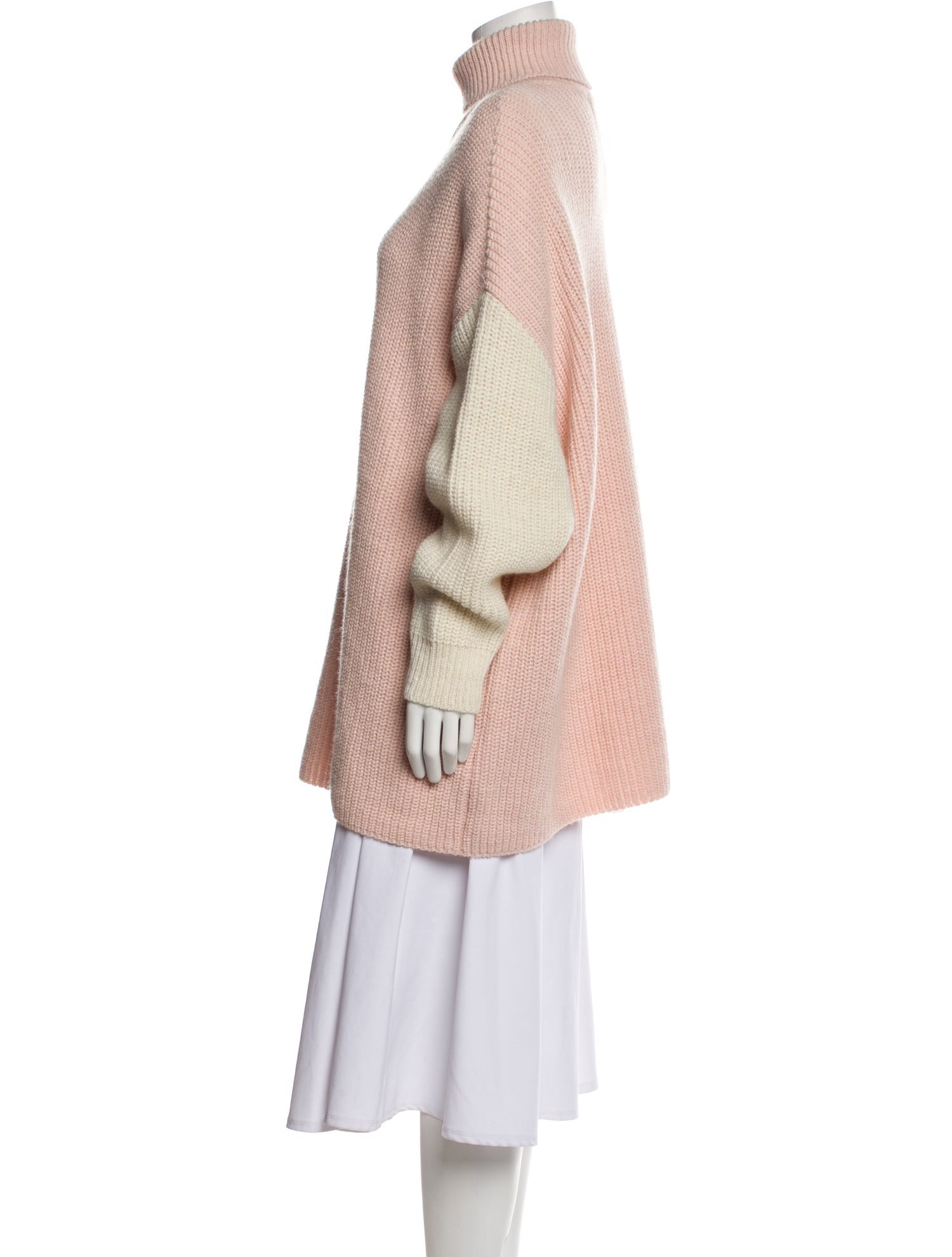 Valentine Witmeur Lab Colorblock Pattern Turtleneck Sweater