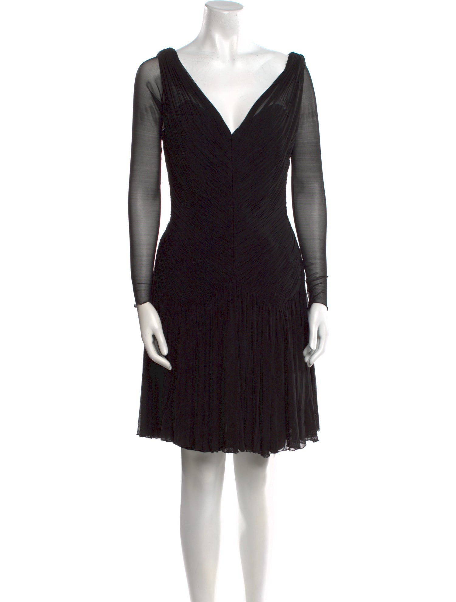 Vicky Tiel V-Neck Long Dress