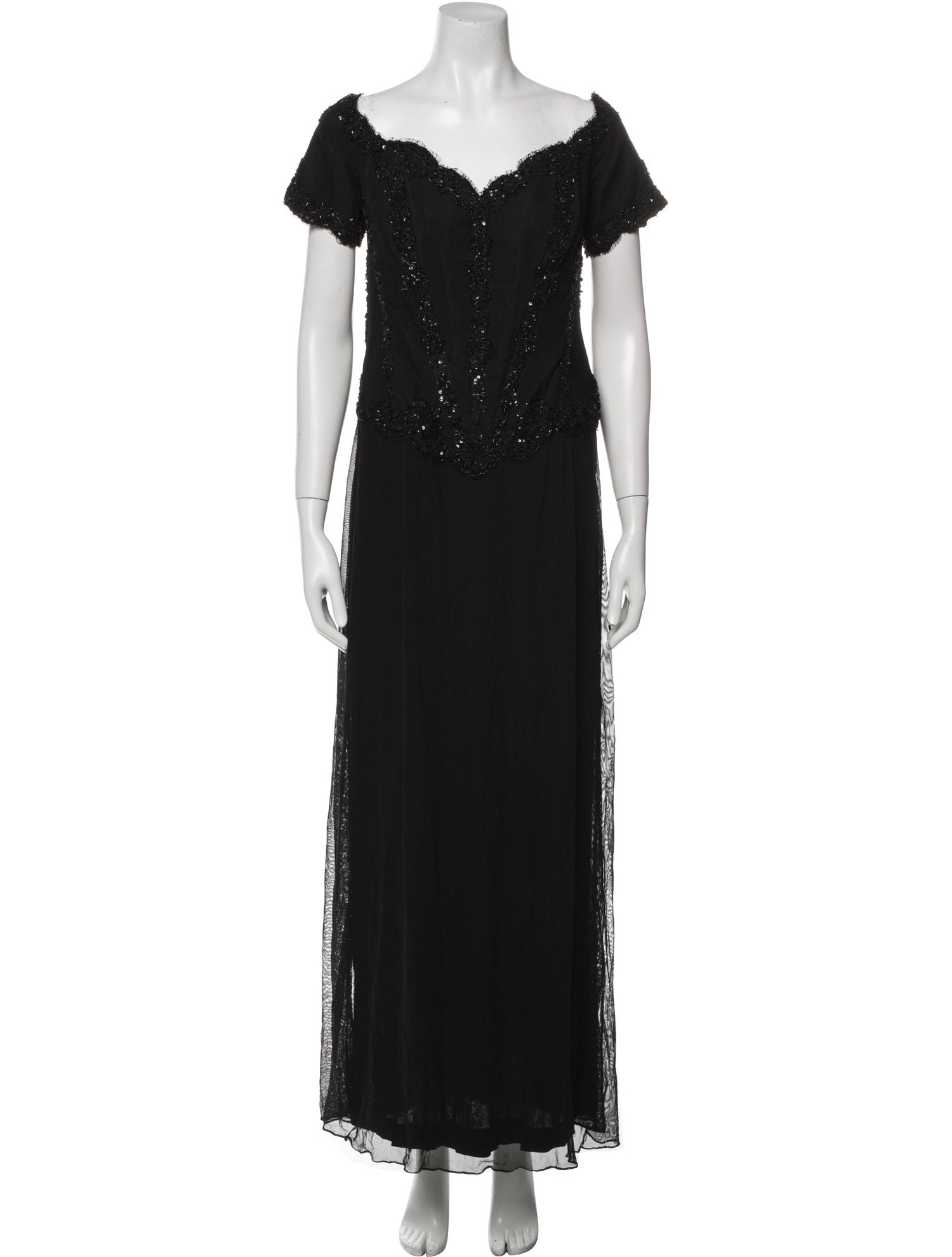 Vicky Tiel Nylon Long Dress