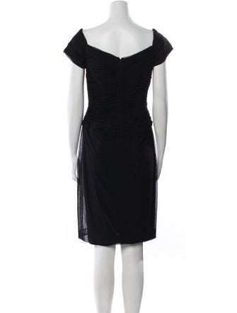 Vicky Tiel Square Neckline Knee-Length Dress
