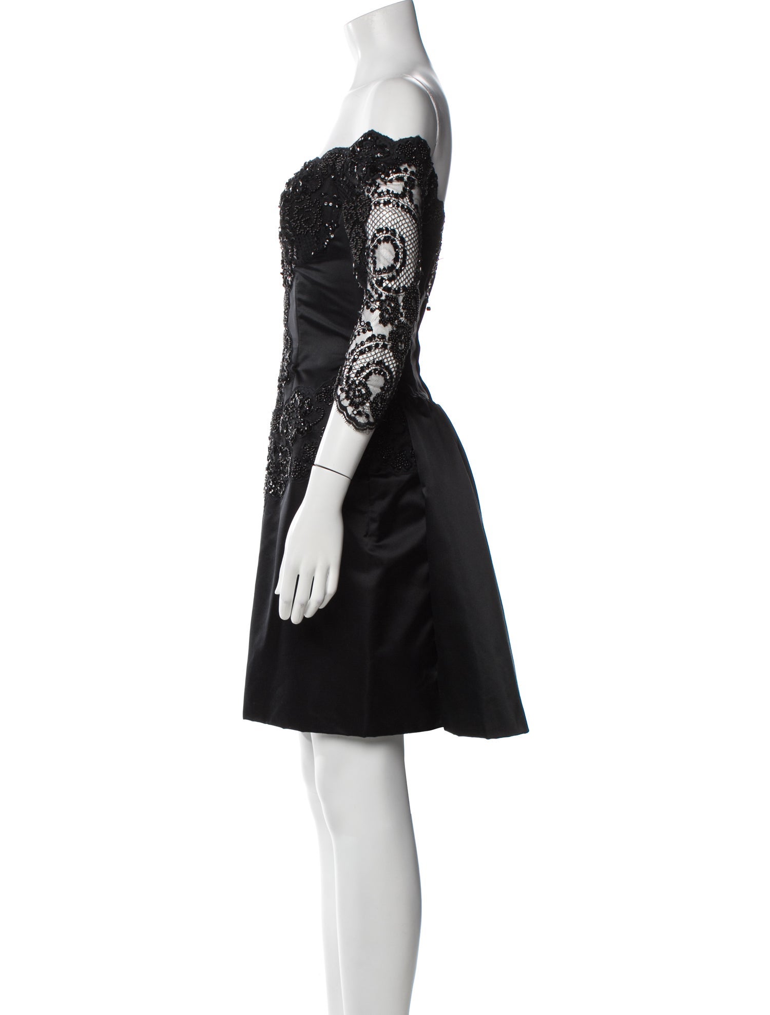 Vicky Tiel Off-The-Shoulder Mini Dress