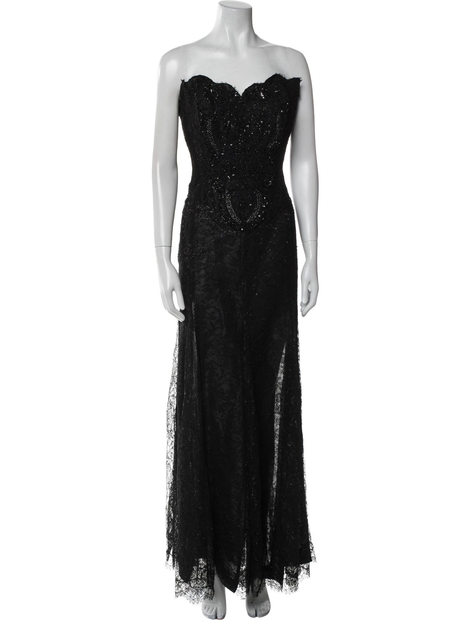 Vicky Tiel Strapless Long Dress