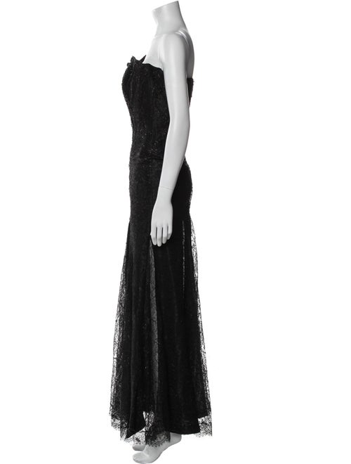 Vicky Tiel Strapless Long Dress