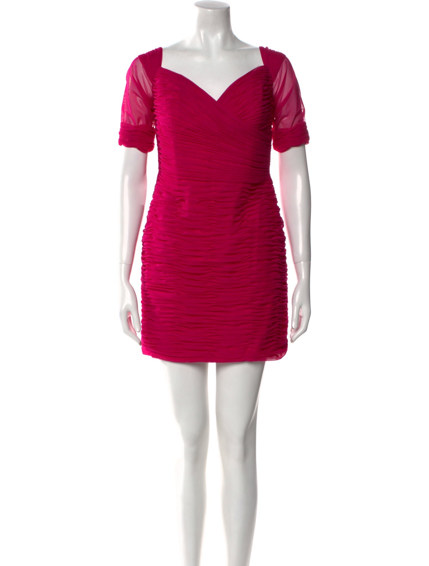 Vicky Tiel V-Neck Mini Dress