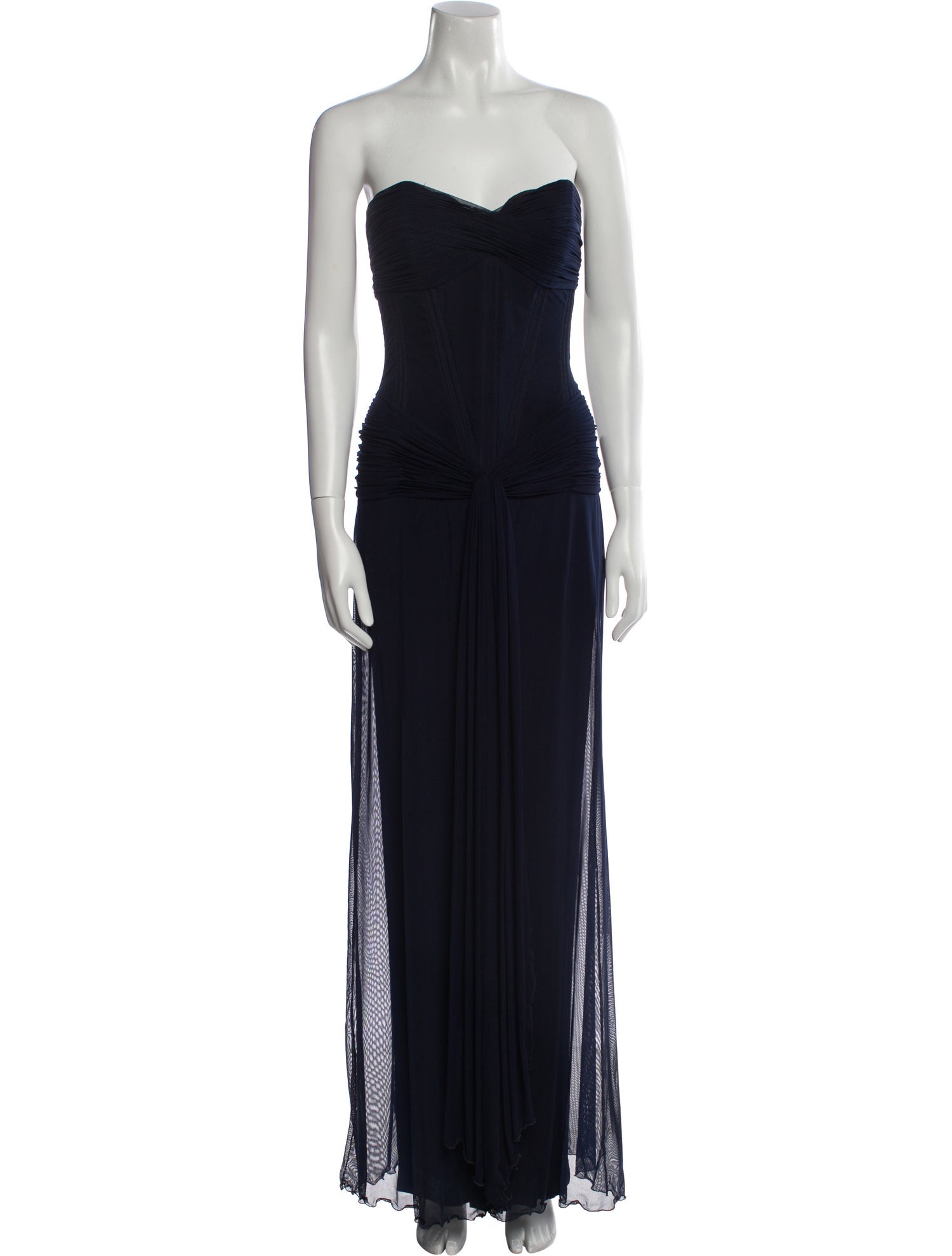 Vicky Tiel Strapless Long Dress