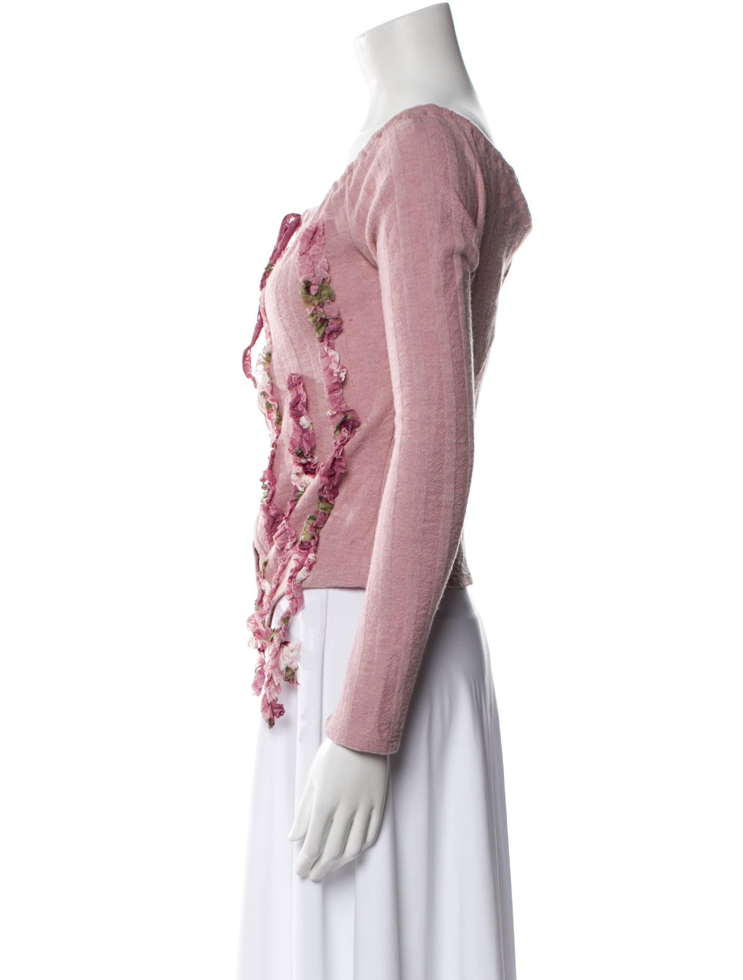 Voyage Passion Floral Print Scoop Neck Sweater