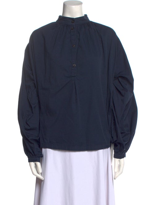 Black Crane Mock Neck Long Sleeve Sweatshirt