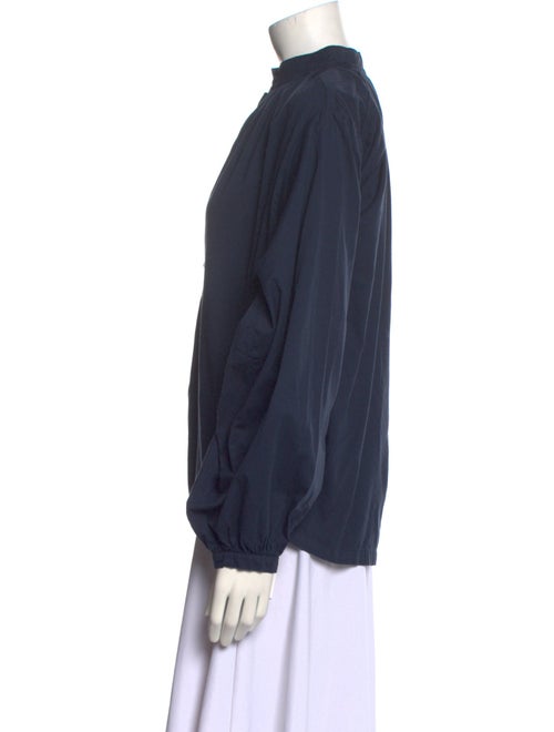 Black Crane Mock Neck Long Sleeve Sweatshirt