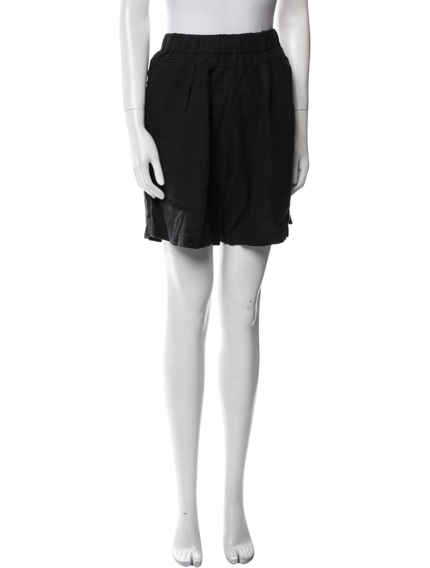 Black Crane Linen Mini Shorts w/ Tags