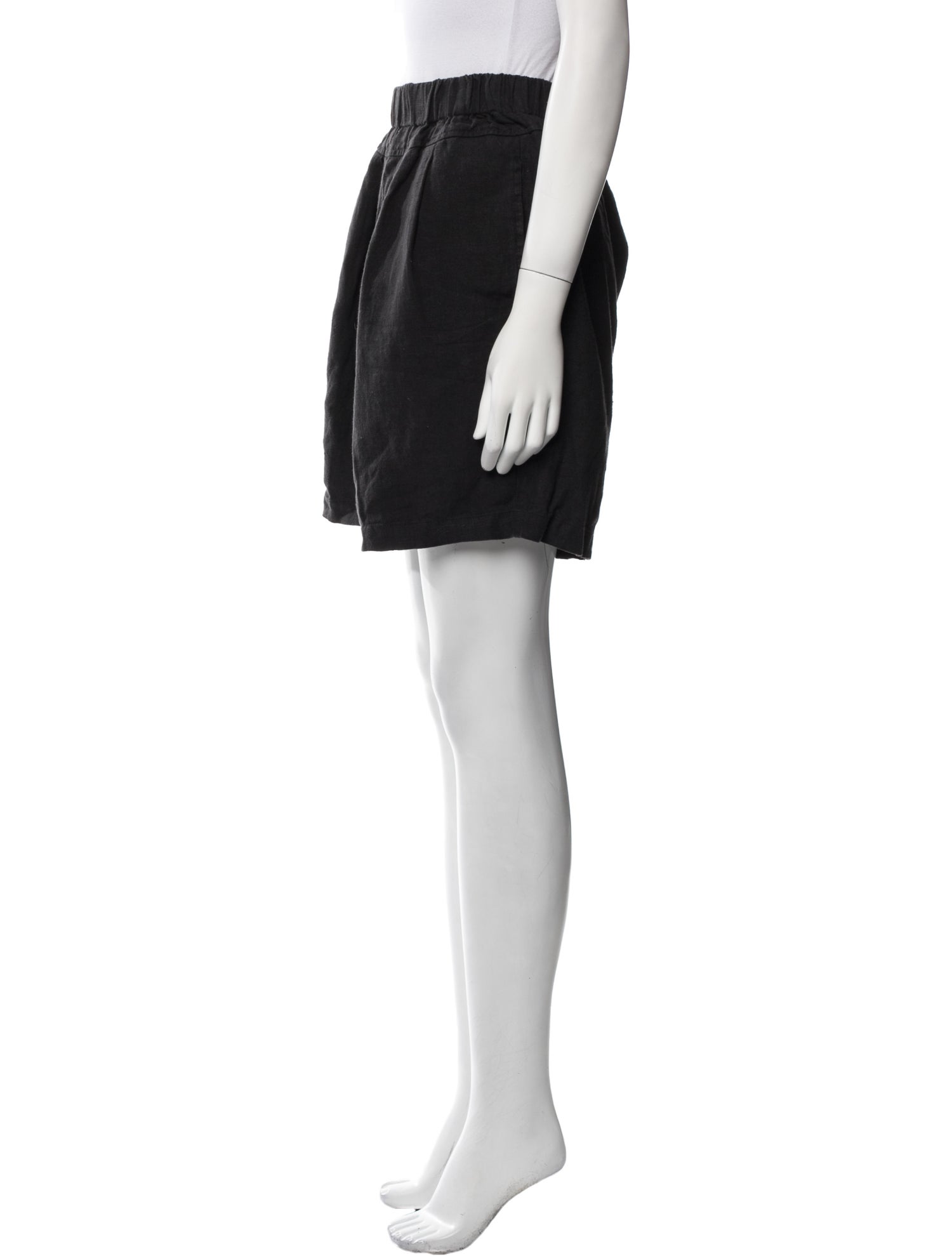 Black Crane Linen Mini Shorts w/ Tags