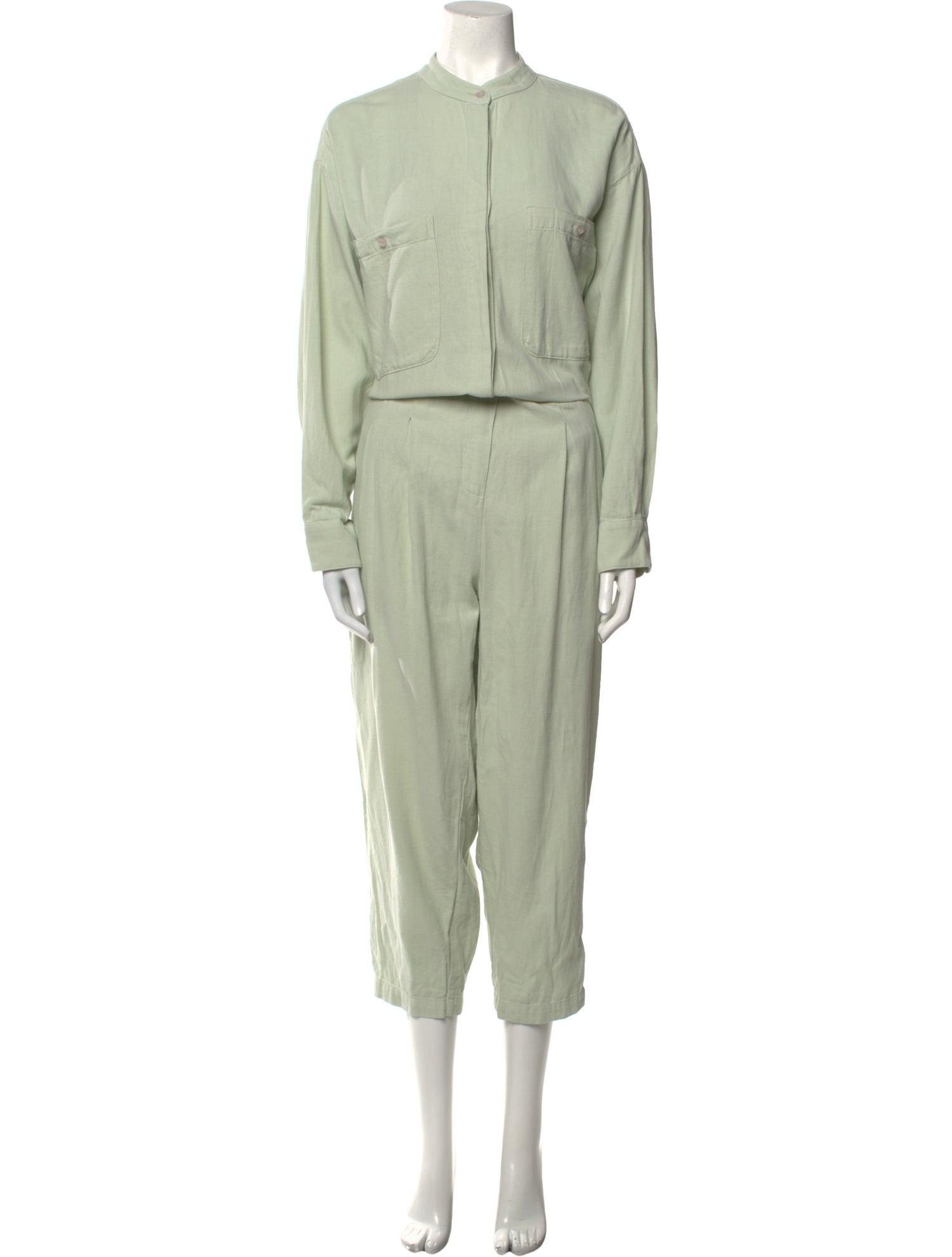 Black Crane Mock Neck Jumpsuit