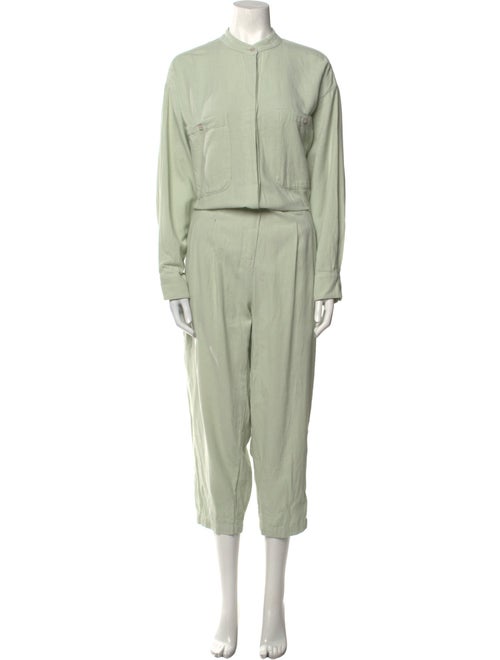 Black Crane Mock Neck Jumpsuit