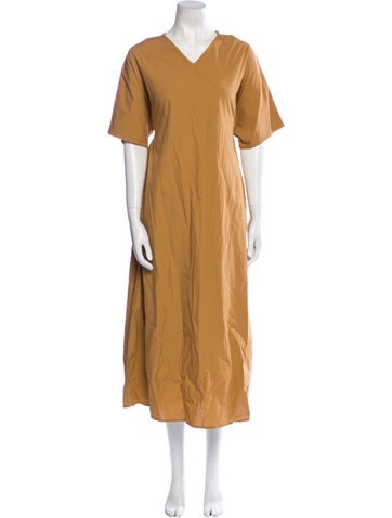 Black Crane Dresses V-Neck Long Dress XS