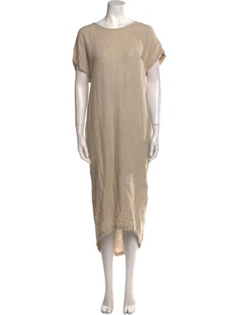 Black Crane Bateau Neckline Long Dress