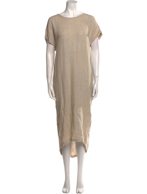 Black Crane Bateau Neckline Long Dress