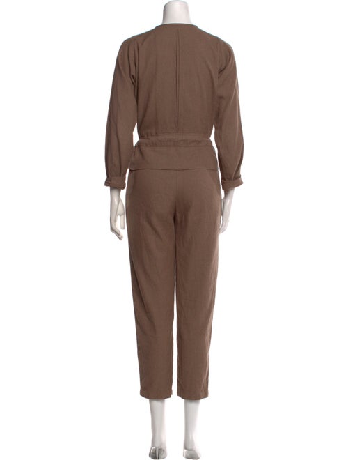 Black Crane V-Neck Jumpsuit