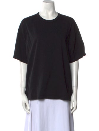 Black Crane Crew Neck Short Sleeve T-Shirt