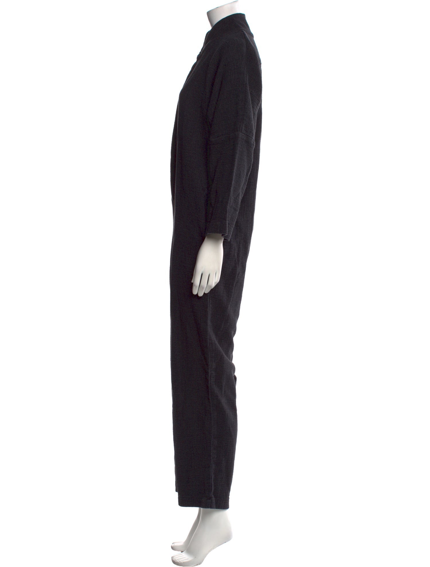 Black Crane Mock Neck Jumpsuit