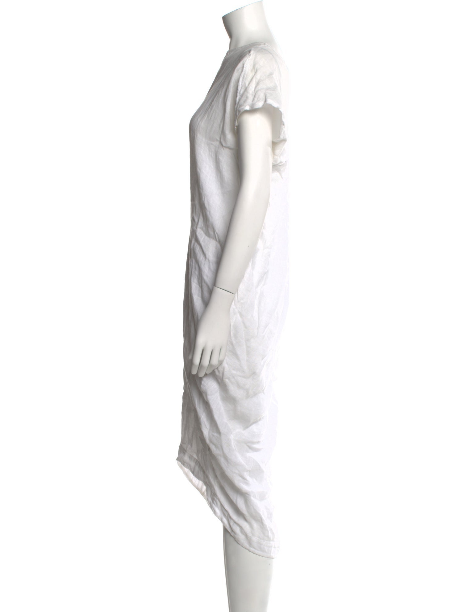 Black Crane Linen Long Dress - White Dresses, Clothing - WW427017 | The  RealReal