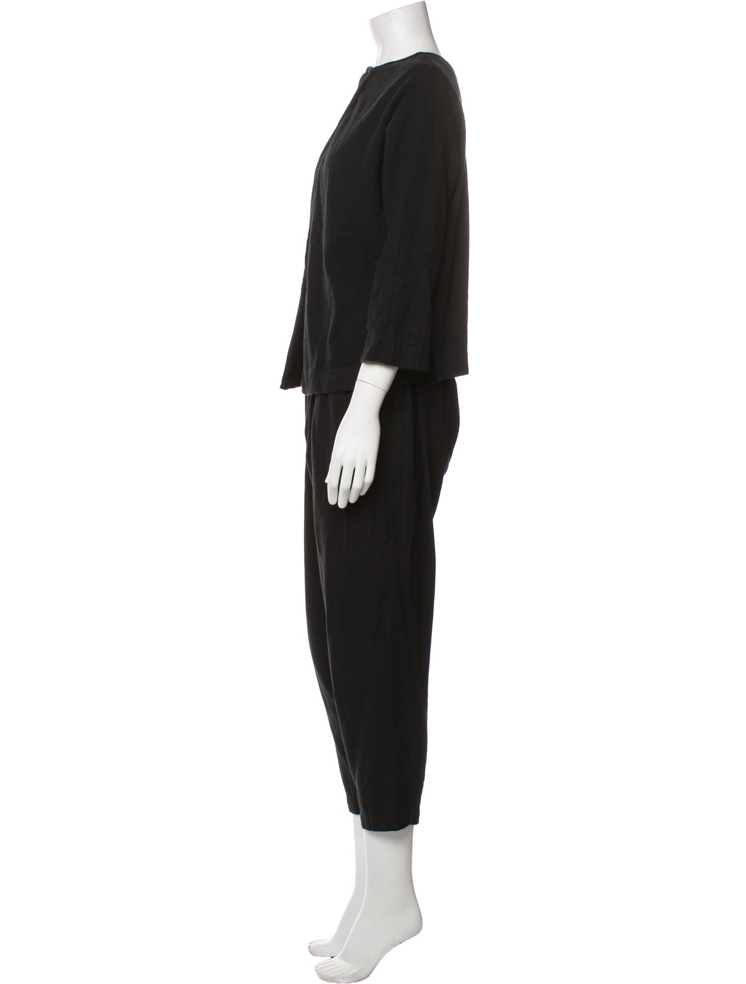 Black Crane Pant Set