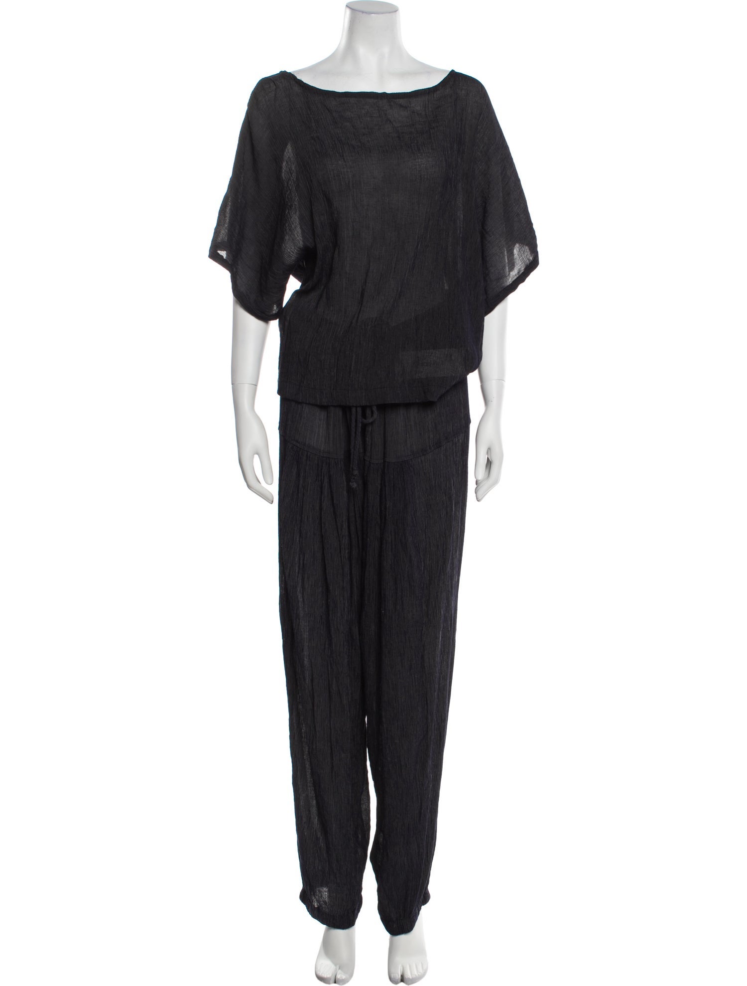 Black Crane Pant Set