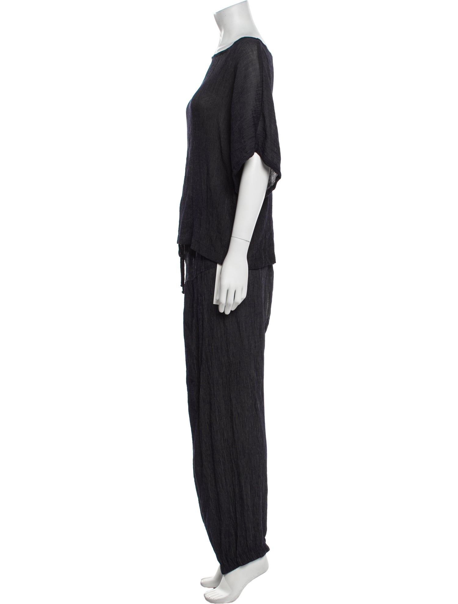 Black Crane Pant Set