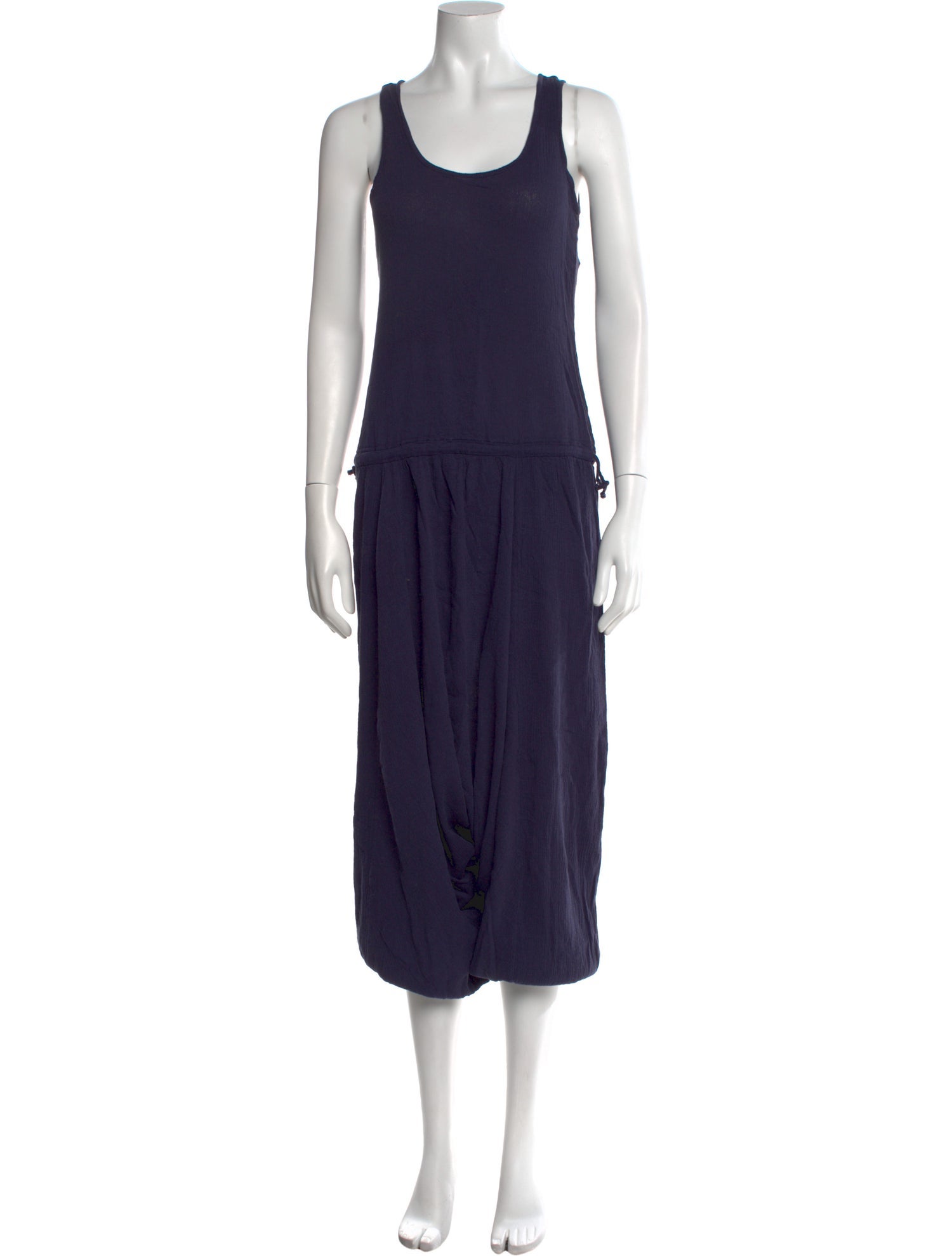 Black Crane Scoop Neck Jumpsuit