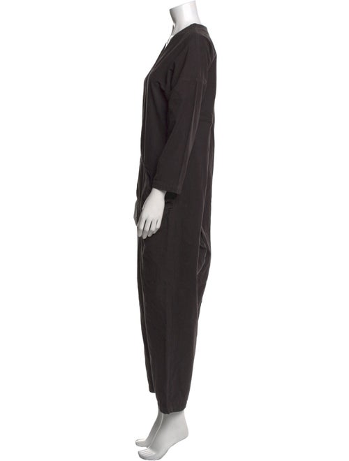 Black Crane V-Neck Jumpsuit