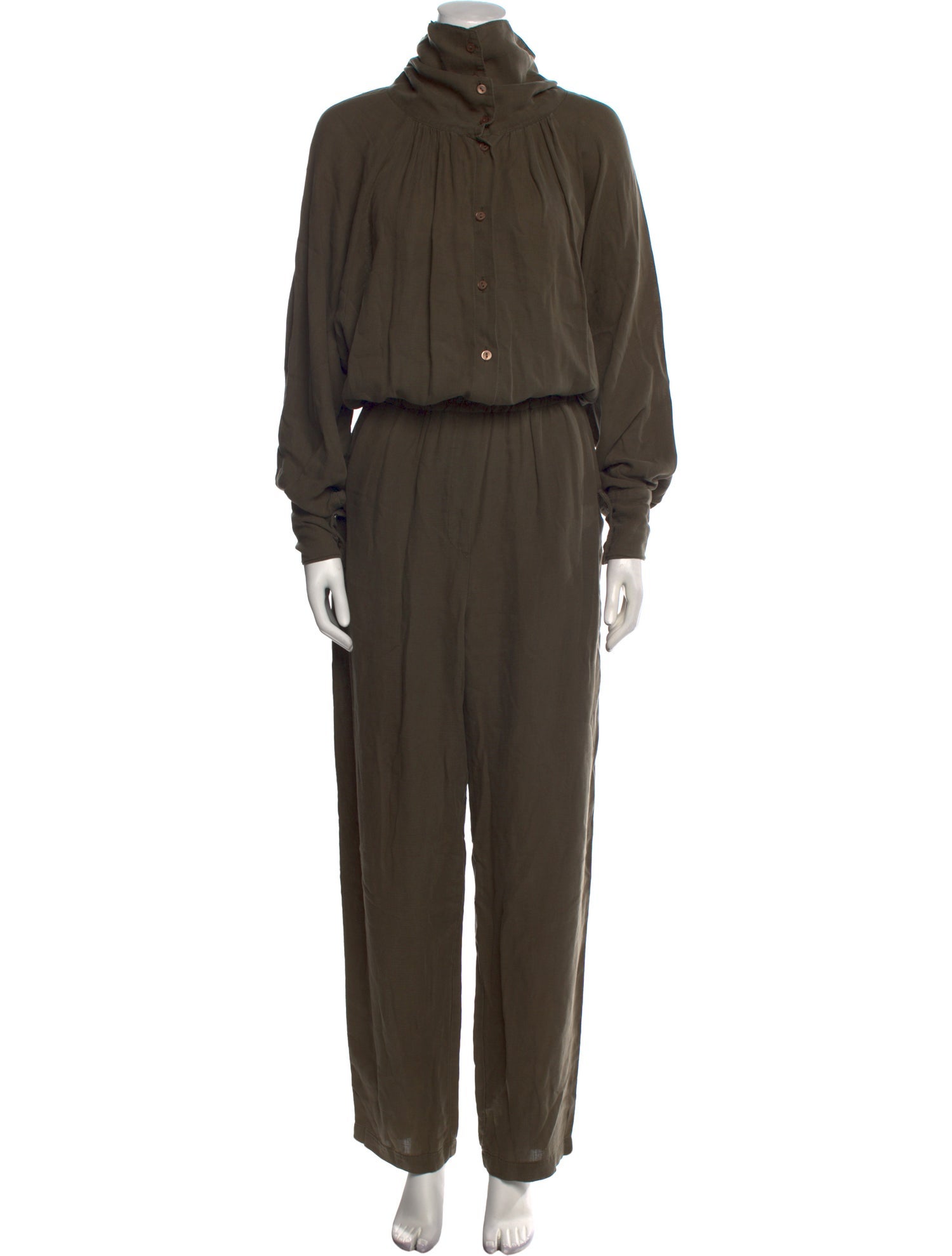 Black Crane Mock Neck Jumpsuit