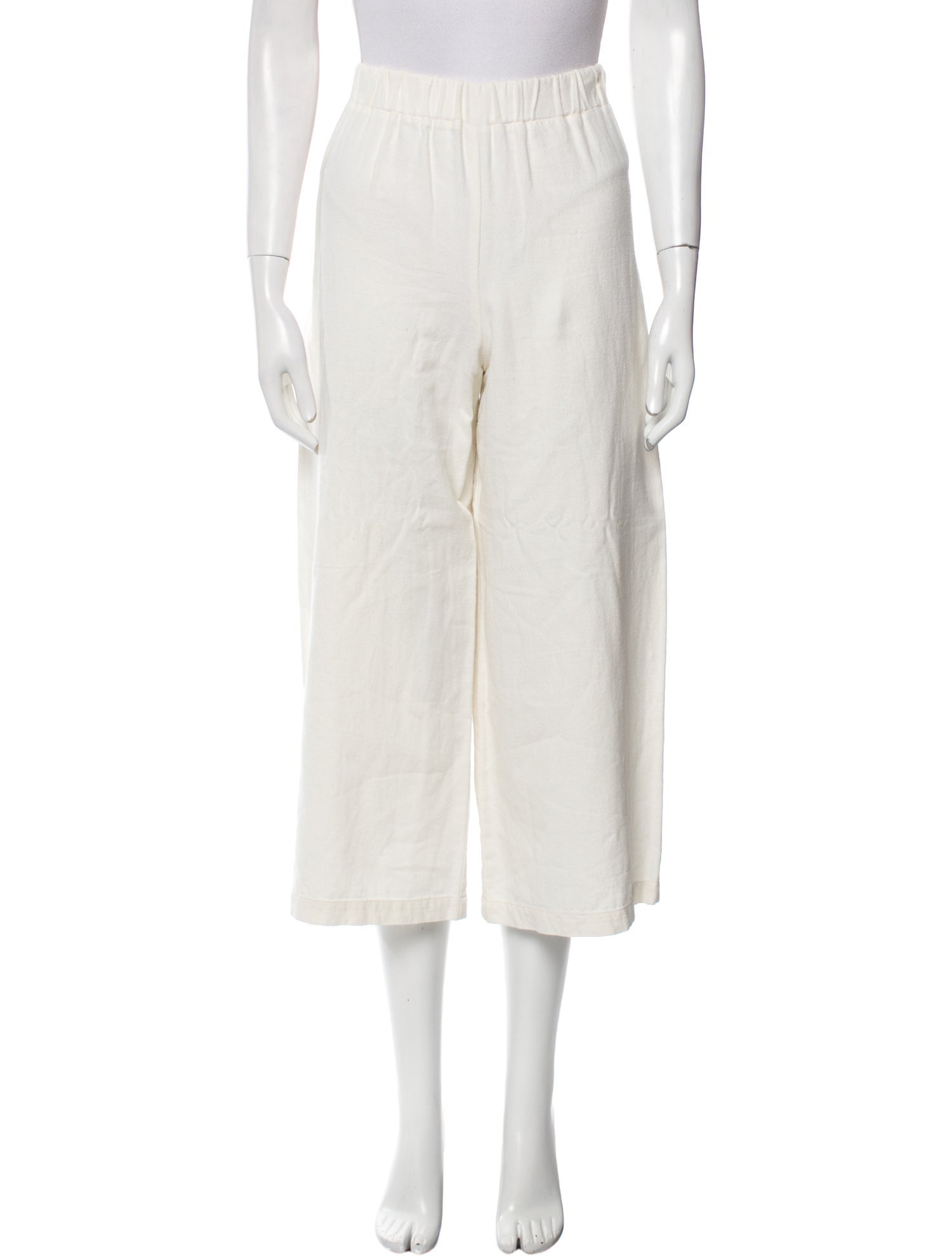 Black Crane Wool Wide Leg Pants