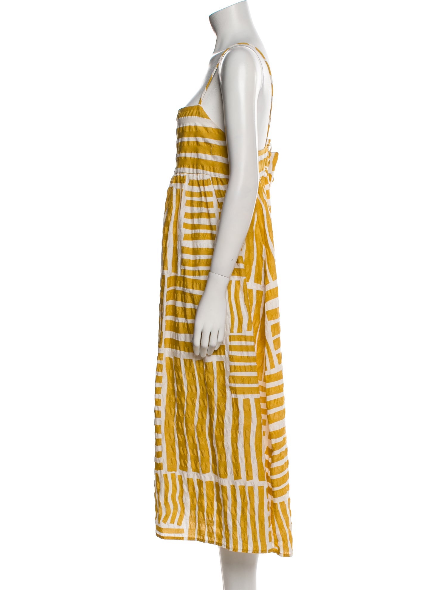 Black Crane Striped Midi Length Dress w/ Tags