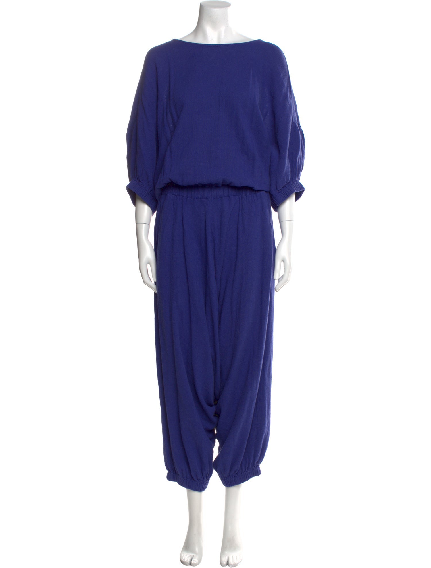 Black Crane Bateau Neckline Jumpsuit