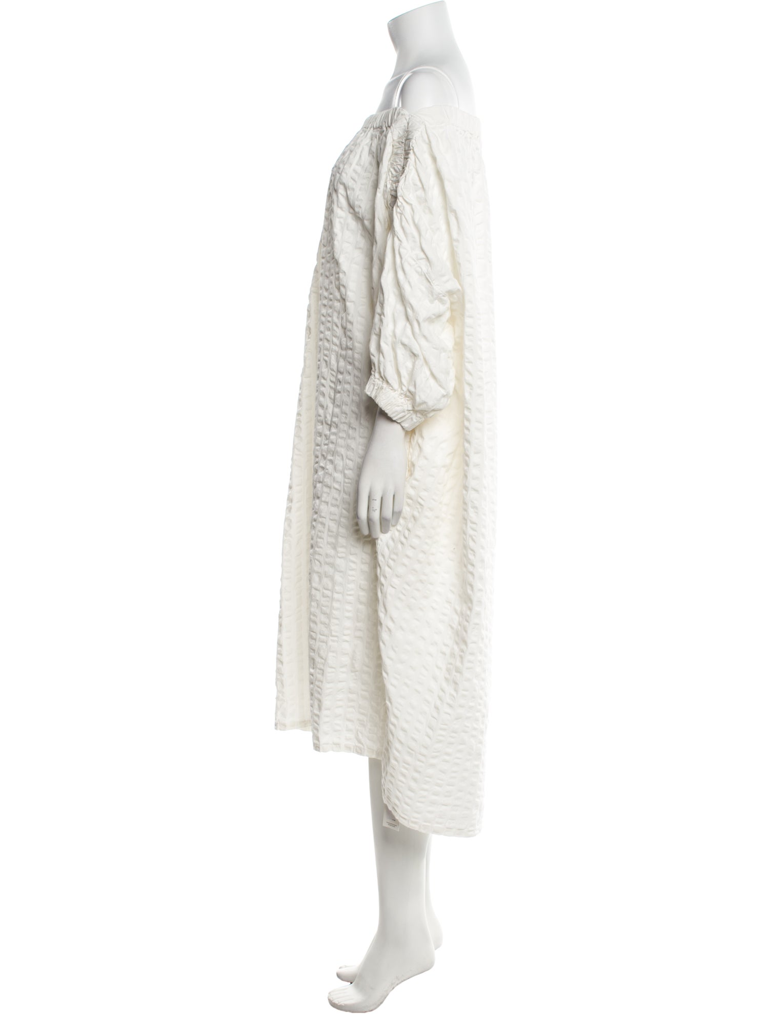 Black Crane Off-The-Shoulder Mini Dress