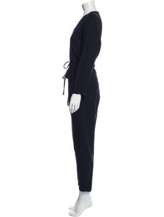 Black Crane V-Neck Jumpsuit