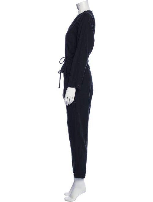 Black Crane V-Neck Jumpsuit