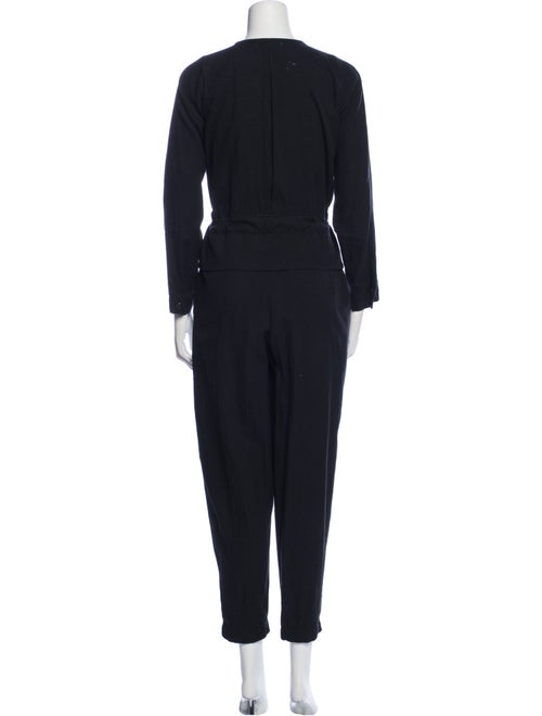 Black Crane V-Neck Jumpsuit
