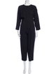 Black Crane Crew Neck Jumpsuit