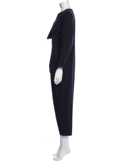 Black Crane Crew Neck Jumpsuit