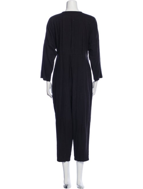 Black Crane Crew Neck Jumpsuit