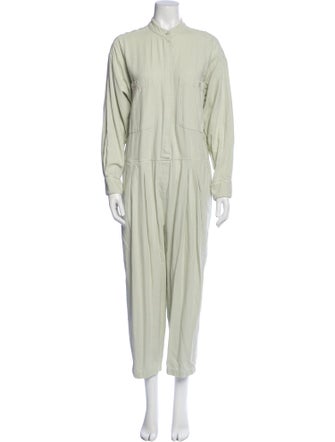 Black Crane Mock Neck Jumpsuit