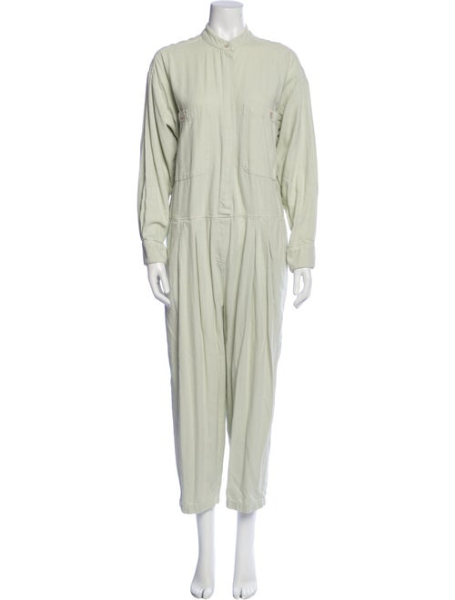 Black Crane Mock Neck Jumpsuit