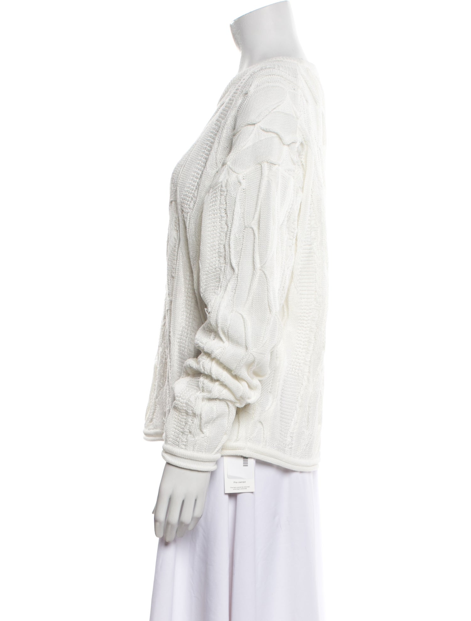 Black Crane Scoop Neck Sweater