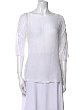 Black Crane Bamboo Bateau Neckline T-Shirt