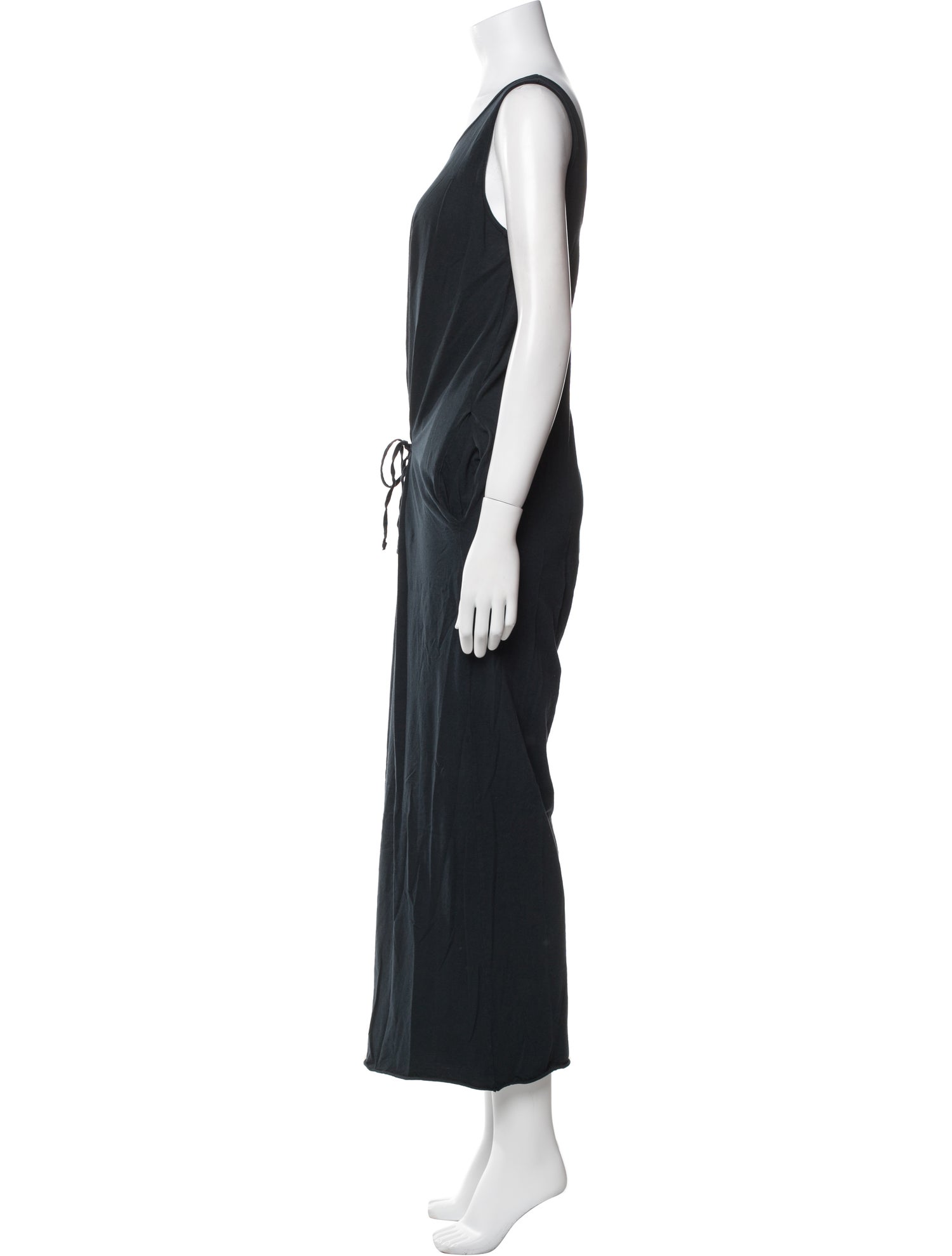 Black Crane Scoop Neck Jumpsuit