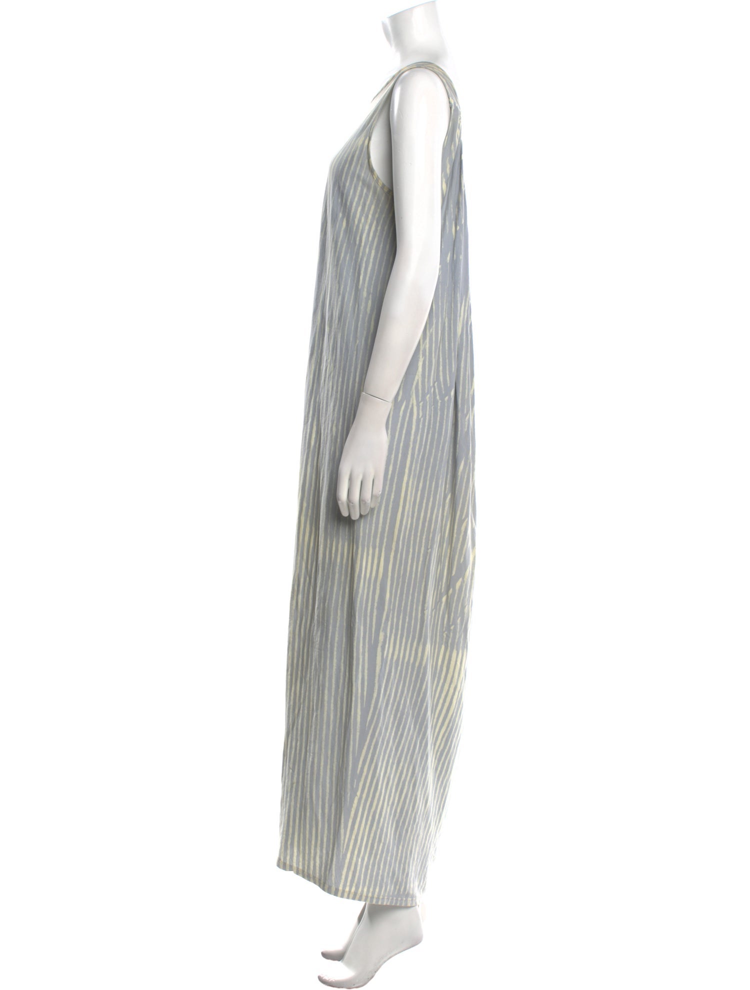 Black Crane Bateau Neckline Long Dress