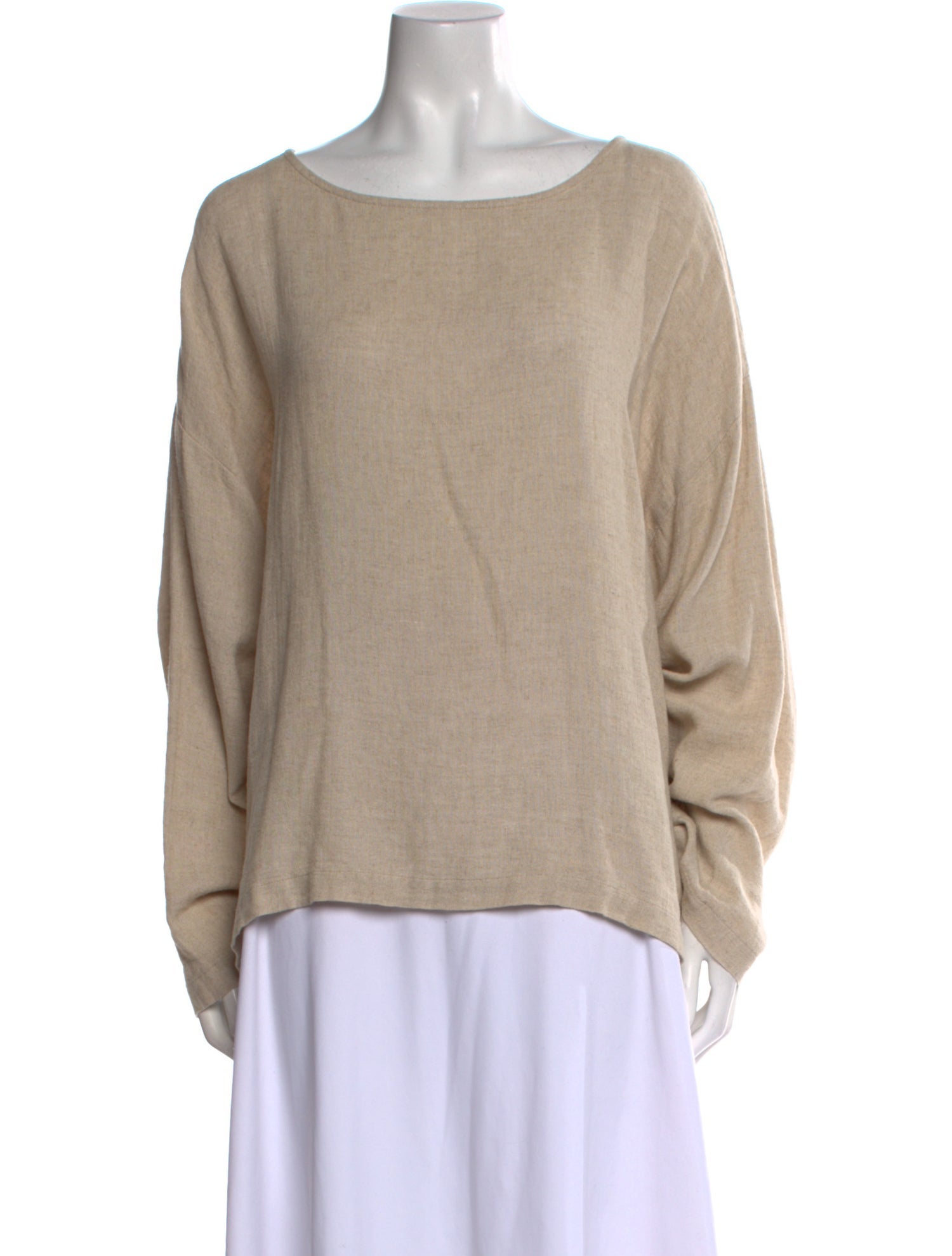 Black Crane Bateau Neckline Long Sleeve Sweatshirt