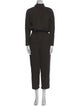 Black Crane Mock Neck Jumpsuit