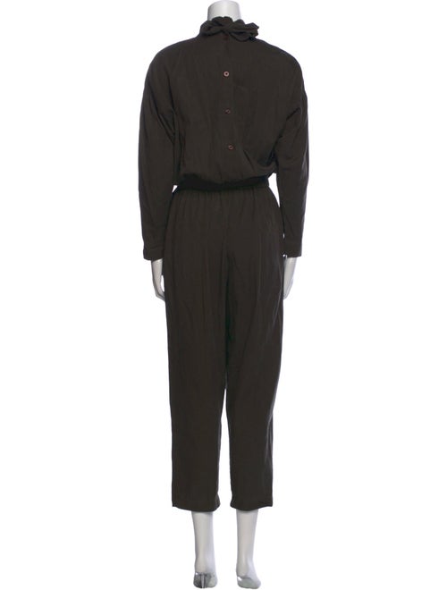 Black Crane Mock Neck Jumpsuit