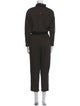 Black Crane Mock Neck Jumpsuit
